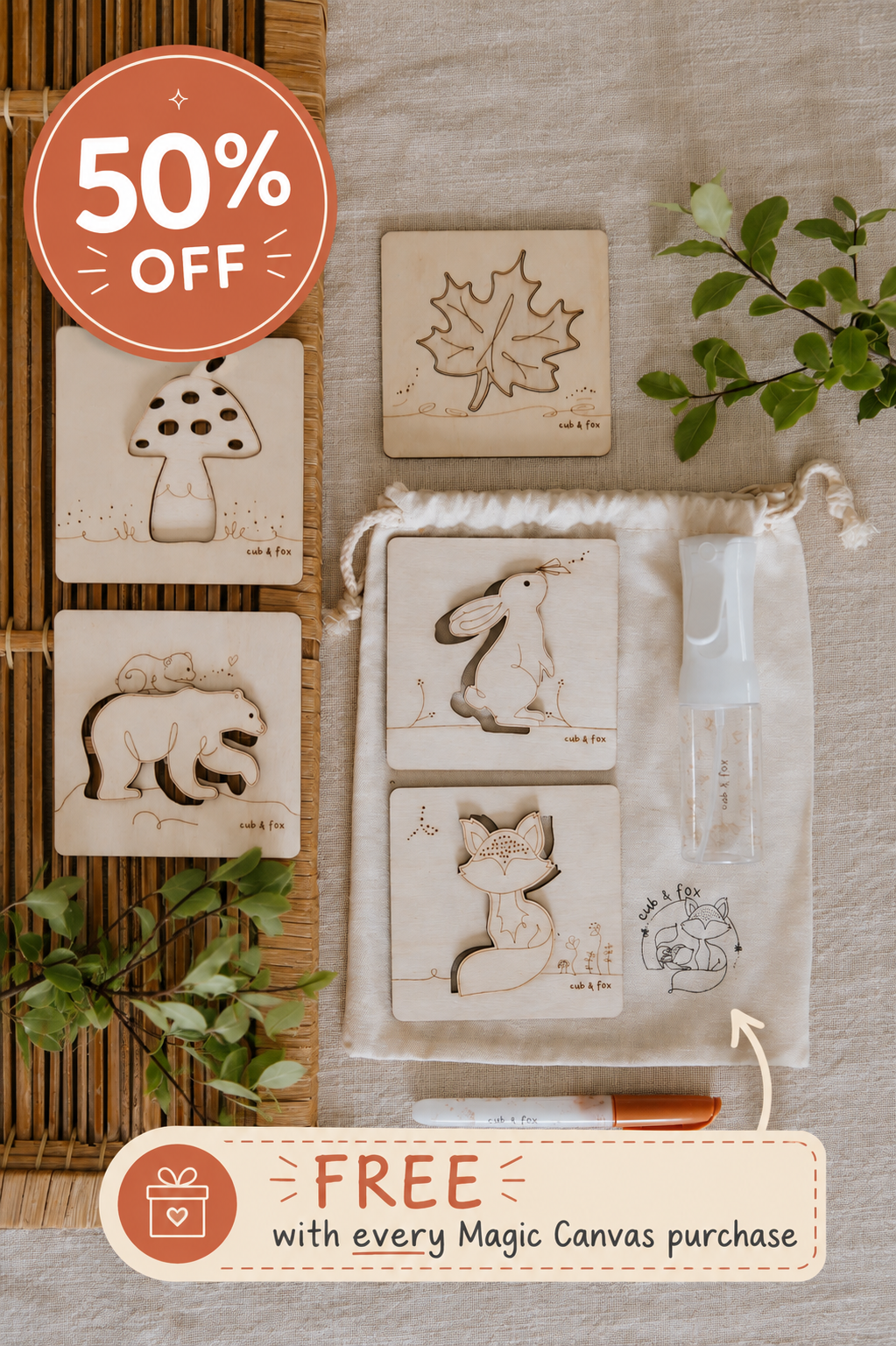 Stencil, Stamp & Spray Set